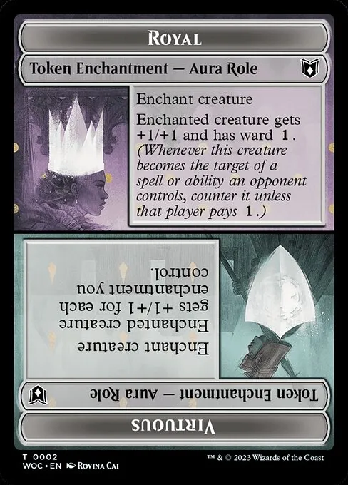 Royal // Virtuous · Wilds of Eldraine Commander Tokens 2/10