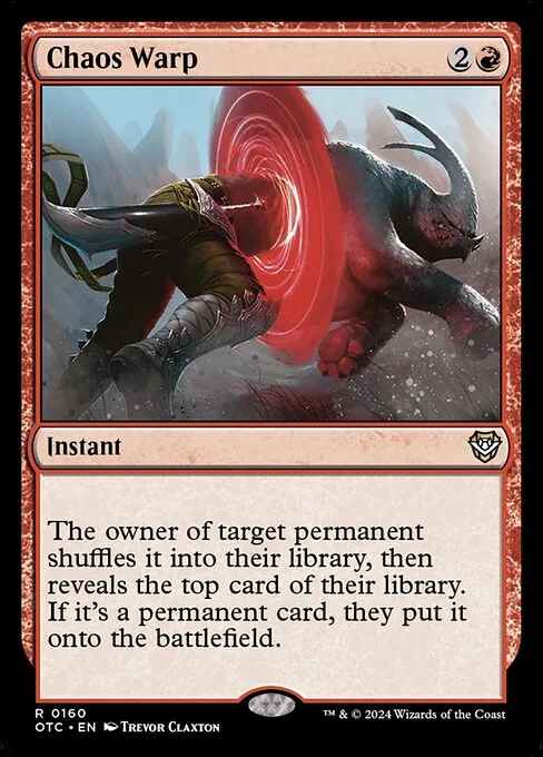 Chaos Warp · Outlaws of Thunder Junction Commander 160/342