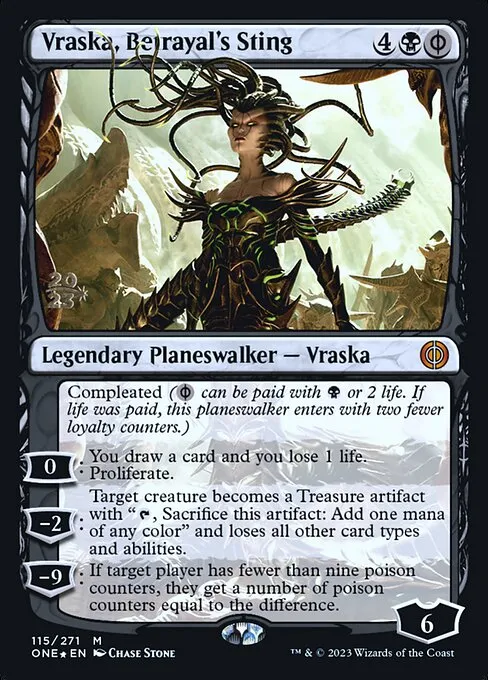 Vraska, Betrayal's Sting · Phyrexia: All Will Be One Promos 115s/160
