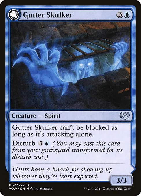Gutter Skulker // Gutter Shortcut · Innistrad: Crimson Vow 62/423