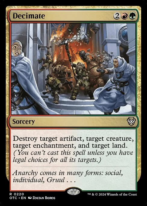 Decimate · Outlaws of Thunder Junction Commander 220/342
