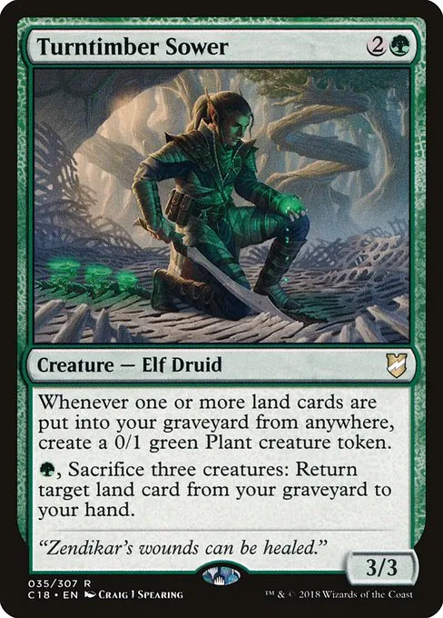 Turntimber Sower · Commander 2018 35/307