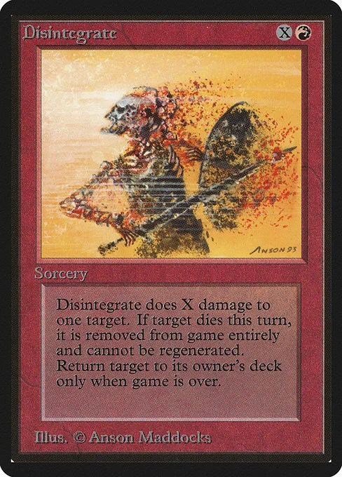 Disintegrate · Limited Edition Beta 141/302
