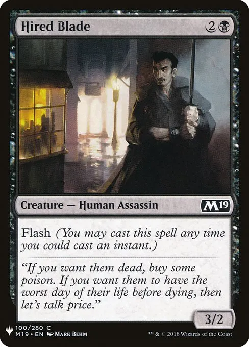Hired Blade · The List M19-100/5050