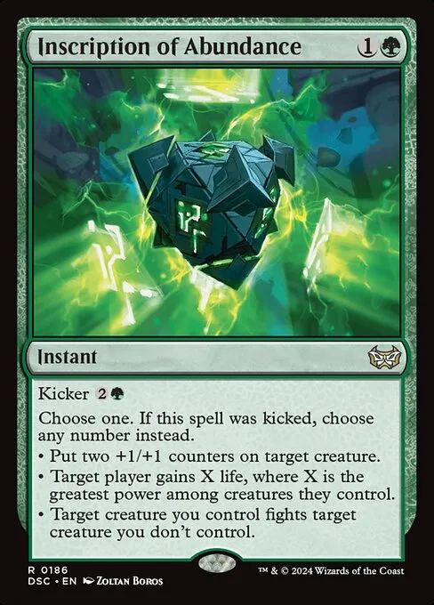 Inscription of Abundance · Duskmourn: House of Horror Commander 186/373