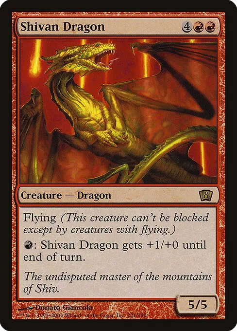 Shivan Dragon · Eighth Edition 221★/711