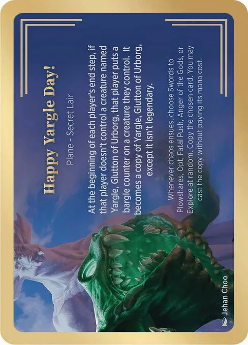 Happy Yargle Day! · Secret Lair Showcase Planes 4/10