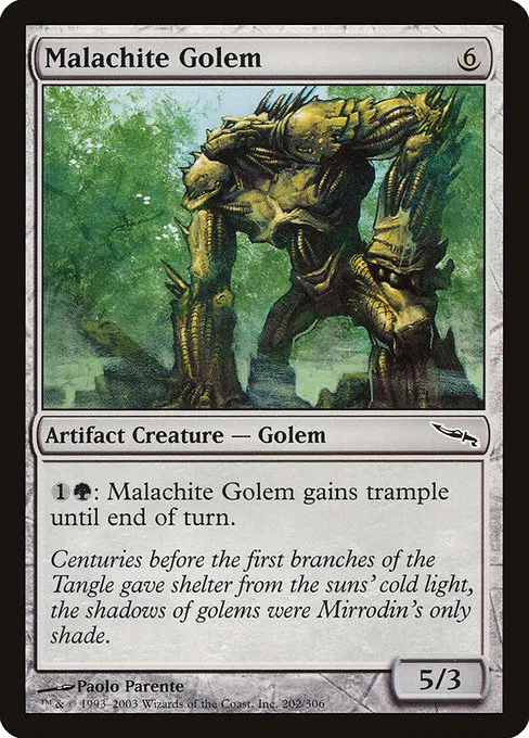 Malachite Golem · Mirrodin 202/306