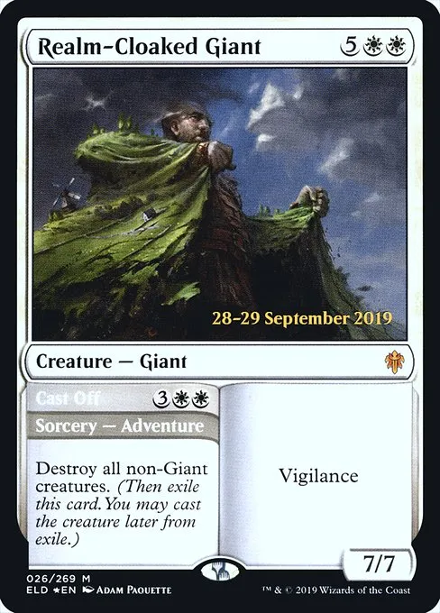 Realm-Cloaked Giant // Cast Off · Throne of Eldraine Promos 26s/138