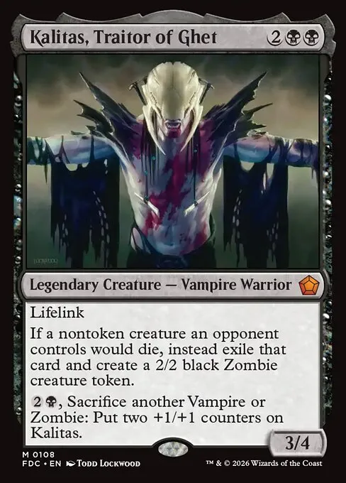 Kalitas, Traitor of Ghet · Foundations Commander 108/3