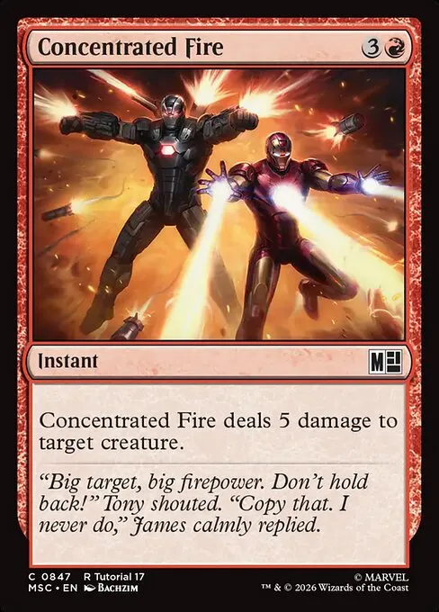 Concentrated Fire · Marvel Super Heroes Commander 847/9