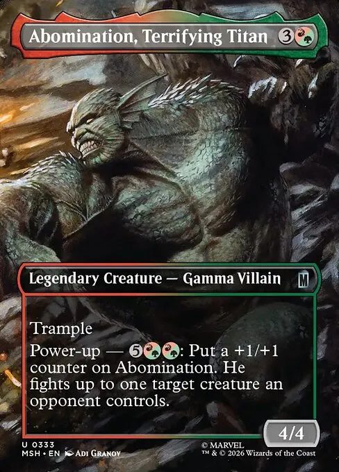 Abomination, Terrifying Titan · Marvel Super Heroes 333/24
