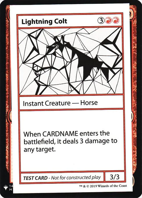 Lightning Colt · Mystery Booster Playtest Cards 2019 57/121
