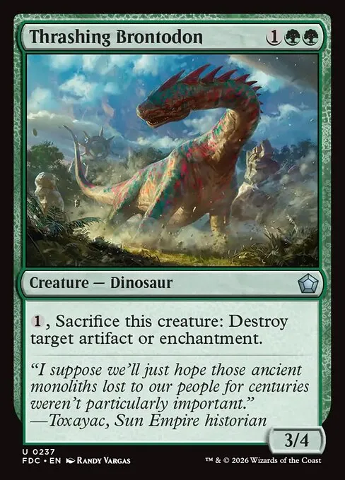 Thrashing Brontodon · Foundations Commander 237/3