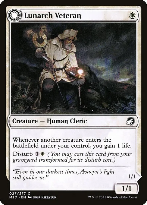 Lunarch Veteran // Luminous Phantom · Innistrad: Midnight Hunt 27/399