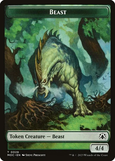 Beast · March of the Machine Commander Tokens 28/46