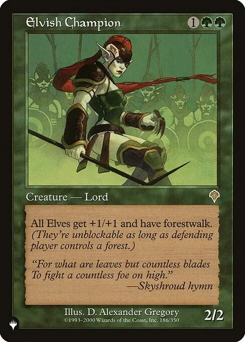 Elvish Champion · The List INV-186/5050