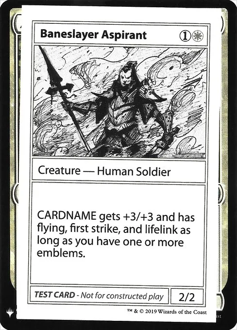 Baneslayer Aspirant · Mystery Booster Playtest Cards 2019 3/121