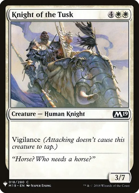 Knight of the Tusk · The List M19-18/5050