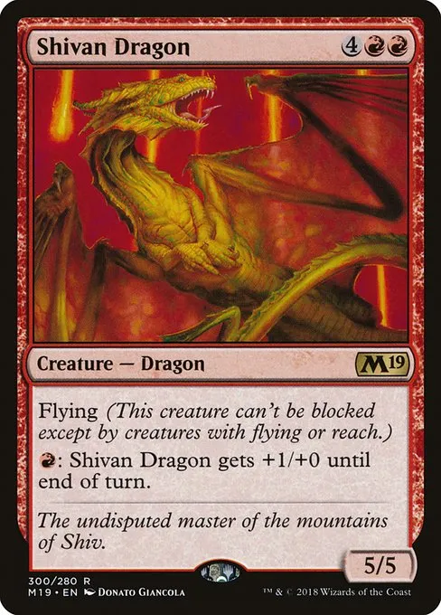 Shivan Dragon · Core Set 2019 300/314