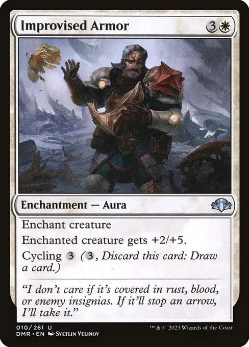 Improvised Armor · Dominaria Remastered 10/457