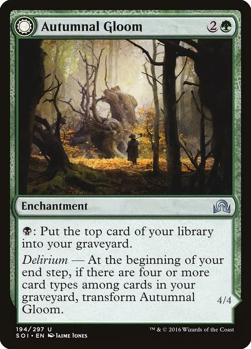 Autumnal Gloom // Ancient of the Equinox · Shadows over Innistrad 194/302