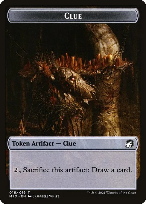 Clue · Innistrad: Midnight Hunt Tokens 16/19