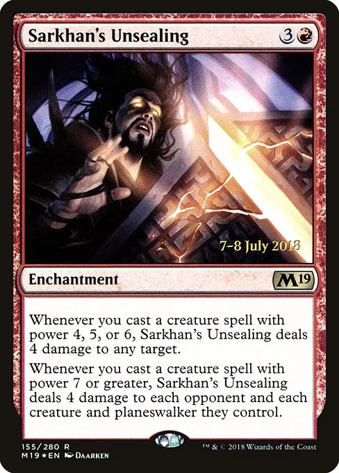Sarkhan's Unsealing · Core Set 2019 Promos 155s/95