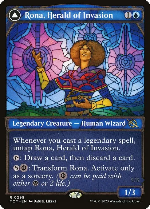 Rona, Herald of Invasion // Rona, Tolarian Obliterator · March of the Machine 295/387