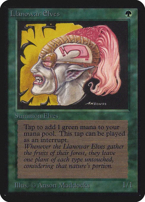 Llanowar Elves · Limited Edition Alpha 210/295