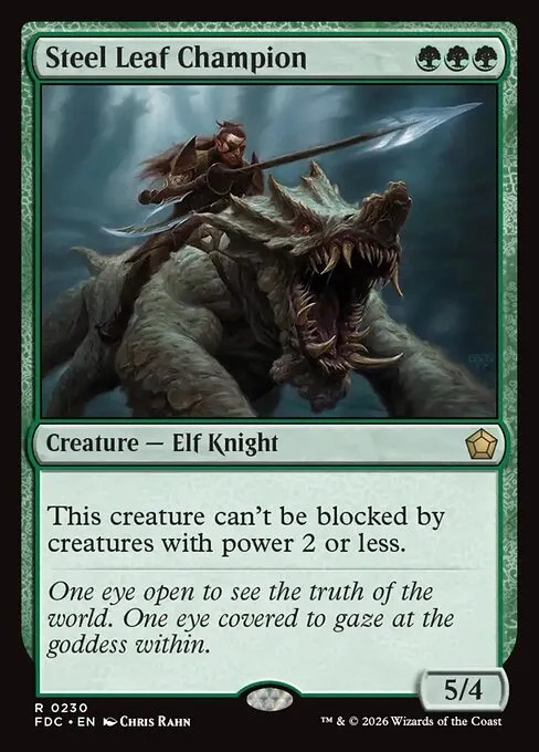Steel Leaf Champion · Foundations Commander 230/3
