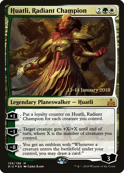 Huatli, Radiant Champion · Rivals of Ixalan Promos 159s/98
