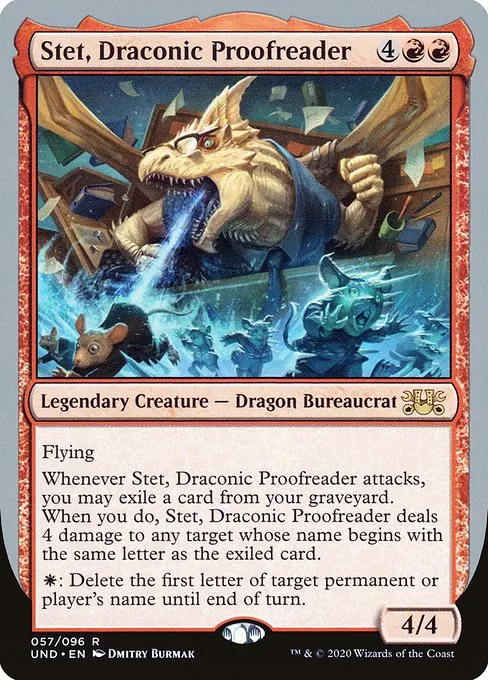 Stet, Draconic Proofreader · Unsanctioned 57/96
