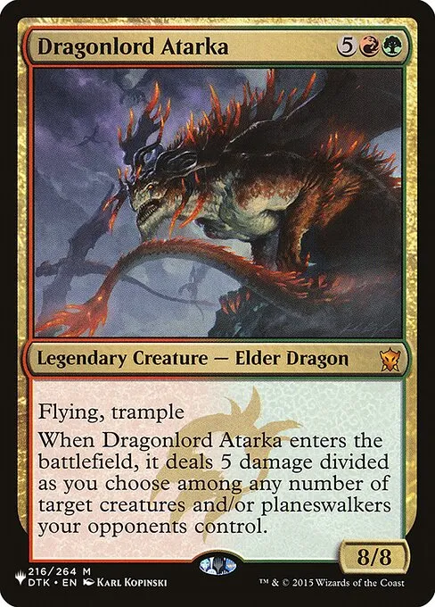 Dragonlord Atarka · The List DTK-216/5050