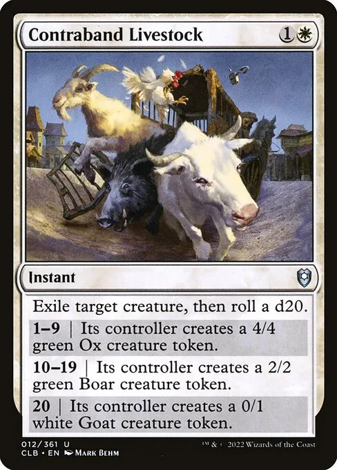 Contraband Livestock · Commander Legends: Battle for Baldur's Gate 12/936