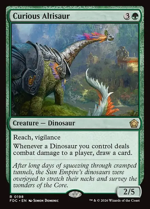 Curious Altisaur · Foundations Commander 198/3
