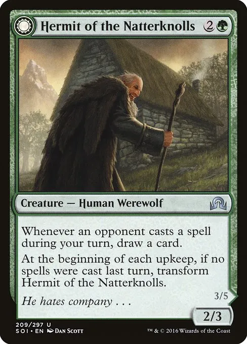 Hermit of the Natterknolls // Lone Wolf of the Natterknolls · Shadows over Innistrad 209/302