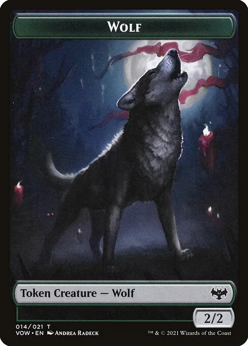 Wolf · Innistrad: Crimson Vow Tokens 14/21