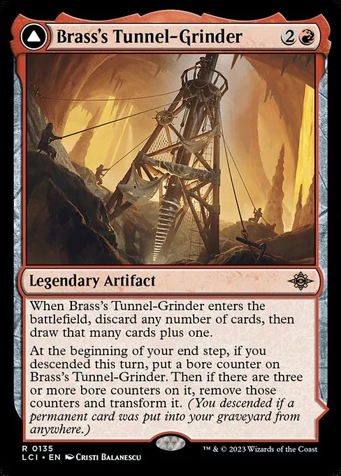 Brass's Tunnel-Grinder // Tecutlan, the Searing Rift · The Lost Caverns of Ixalan 135/416
