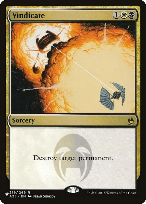 Vindicate · The List A25-219/5050