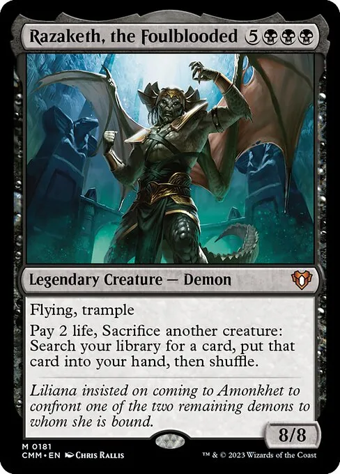 Razaketh, the Foulblooded · Commander Masters 181/1067