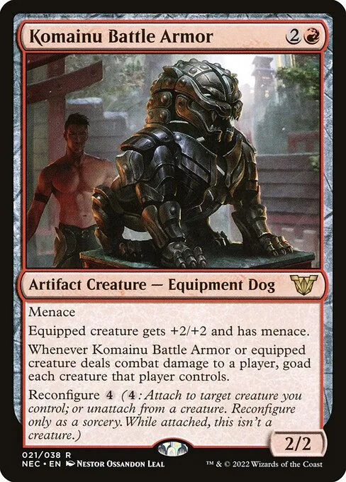 Komainu Battle Armor · Neon Dynasty Commander 21/179