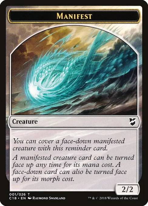 Manifest · Commander 2018 Tokens 1/26