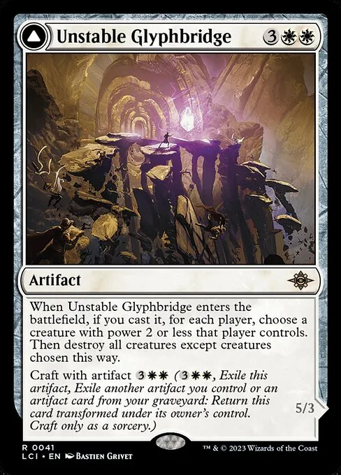 Unstable Glyphbridge // Sandswirl Wanderglyph · The Lost Caverns of Ixalan 41/416