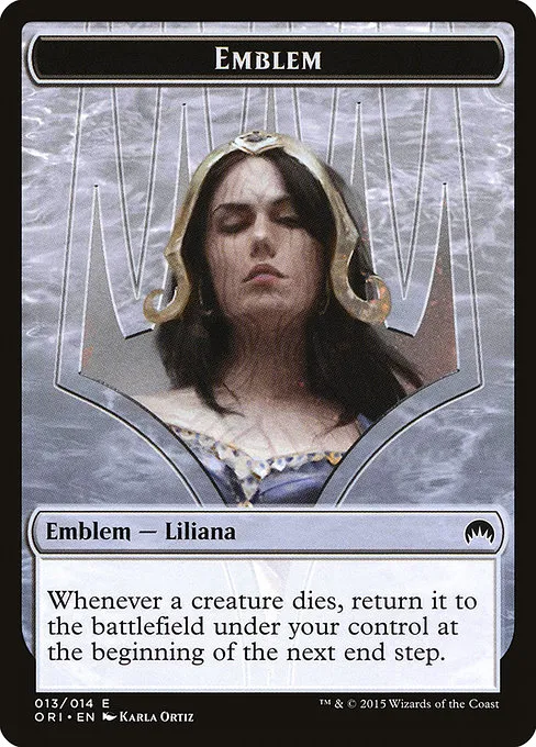 Liliana, Defiant Necromancer Emblem · Magic Origins Tokens 13/15
