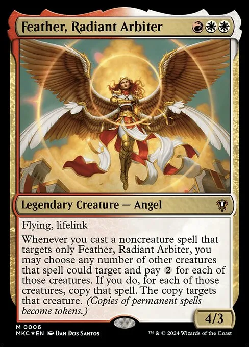 Feather, Radiant Arbiter · Murders at Karlov Manor Commander 6/358