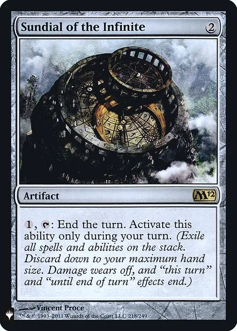Sundial of the Infinite · The List M12-218/5050