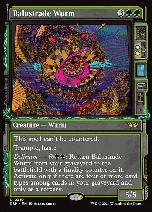 Balustrade Wurm · Duskmourn: House of Horror 319/419