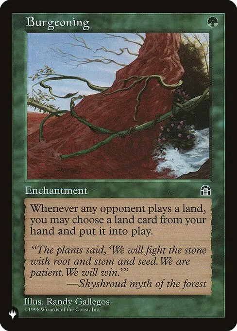 Burgeoning · The List STH-102/5050