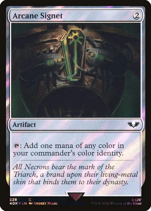 Arcane Signet · Warhammer 40,000 Commander 228★/617
